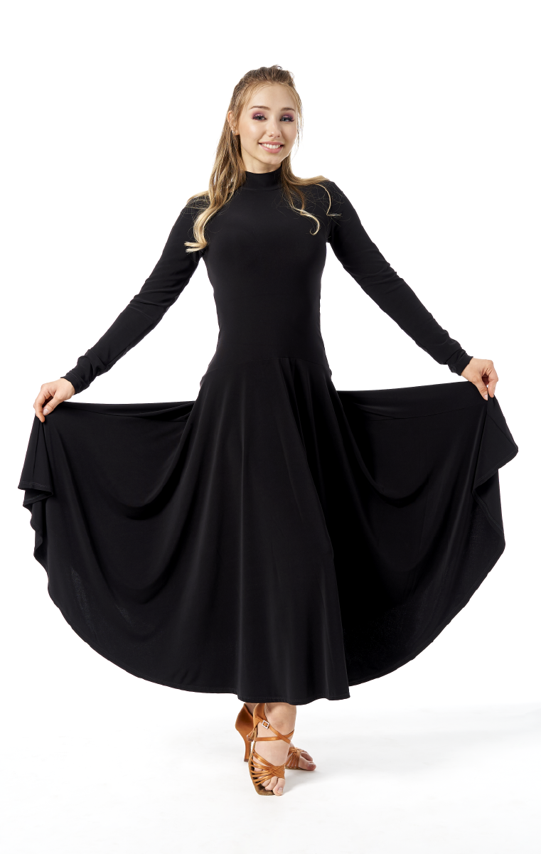 Turtleneck Cocktail Length Ballroom Dance Dress Celadon Lush