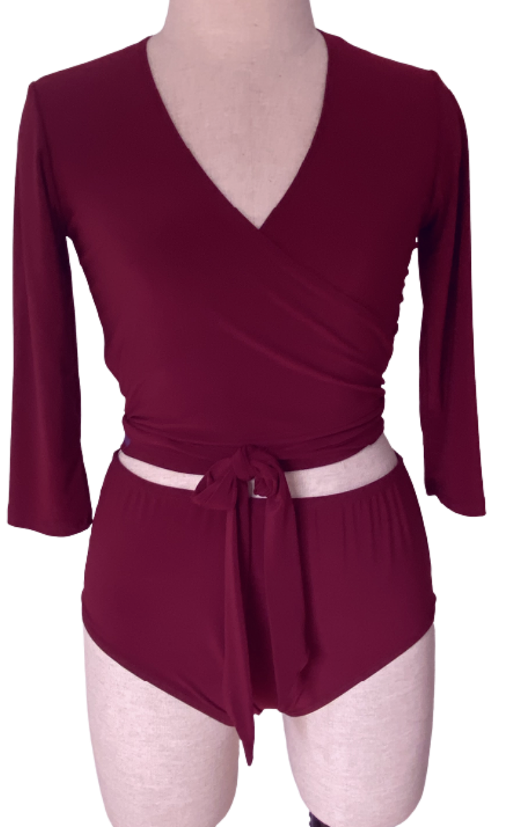 Peek-A-Boo Wrap Top and Panty